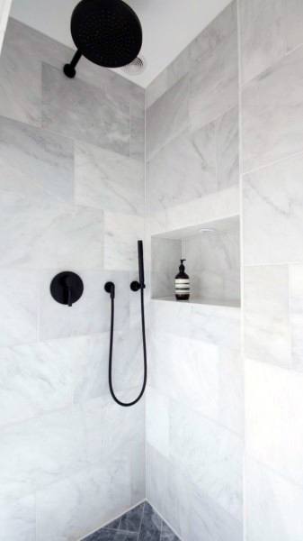 white tile small shower ideas
