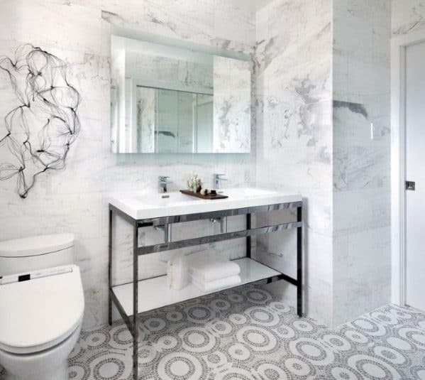 luxury marble bathroom mosaic floor tile 